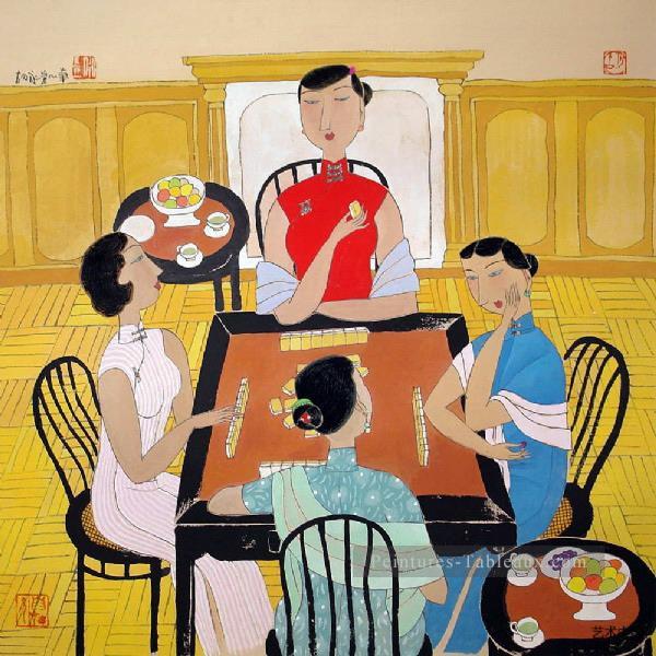 Hu yongkai chinois dame 10 Peintures à l'huile